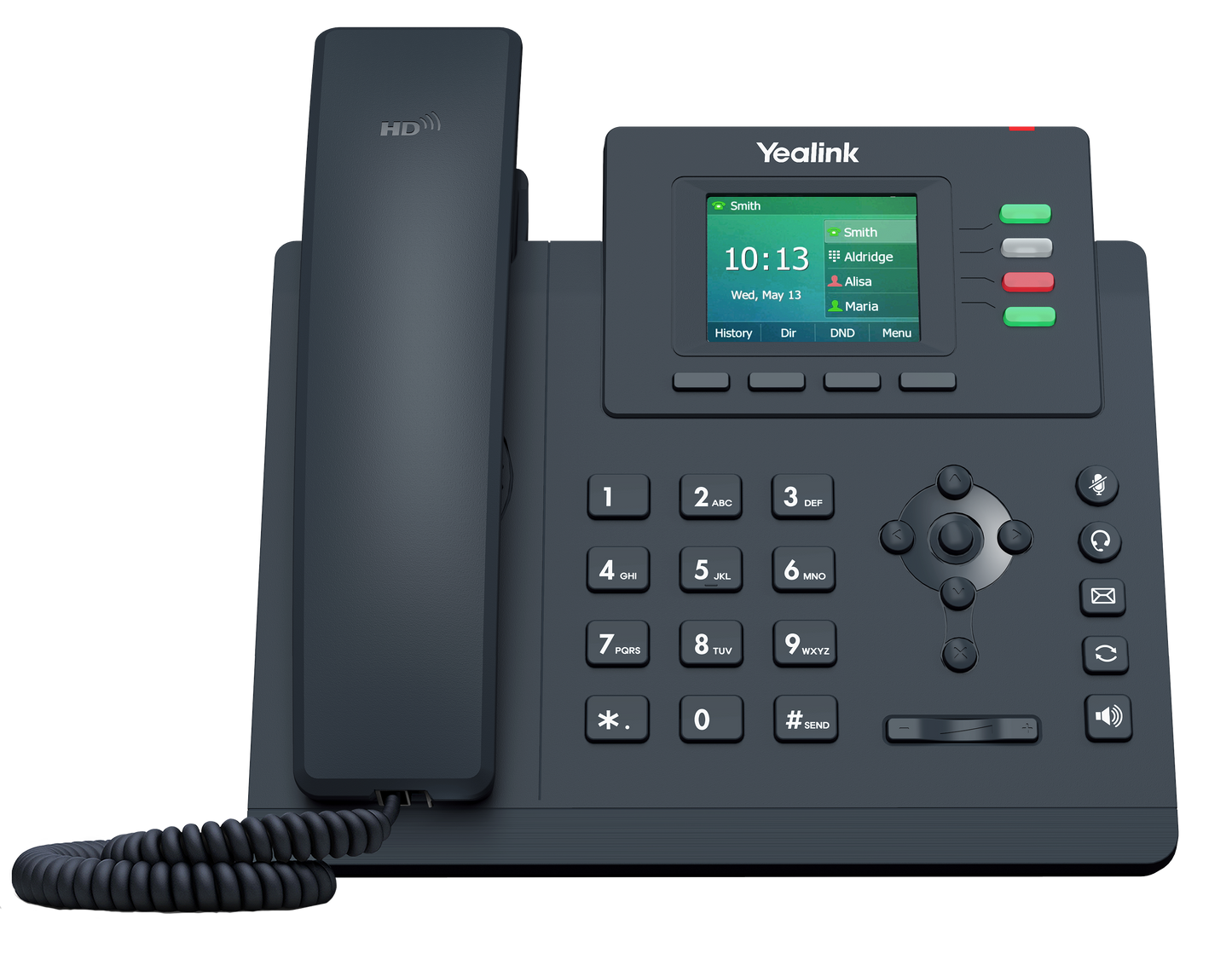 Teléfono IP Yealink SIP-T33G con 4 cuentas SIP, 2 puertos Gigabit, PoE, audio HD