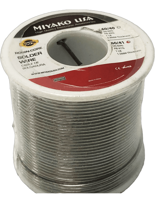 Soldadura estaño plomo (60/41), 1.5mm, 1 Lb. – Miyako 60/41 - LA CASA DEL TELEFONO