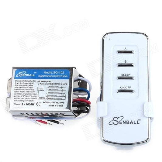 Control remoto inalámbrico para control de iluminación de 2 canales 1000 watts – SQ-102B