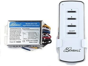 Control remoto inalámbrico para control de iluminación de 3 canales 1000 watts – SQ-103B