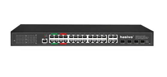 Switch administrable de 24 puertos Full Gigabit Super PoE + 4 GE Combo uplink, 400W – S5800WP-24G-4TC-SUPER hasivo - LA CASA DEL TELEFONO
