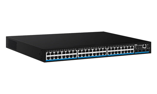 Switch administrable de 48 puertos Gigabit PoE + 4 puertos 10GE SFP, 600 Watts – S5800WP-48G-4S+L3 hasivo - LA CASA DEL TELEFONO