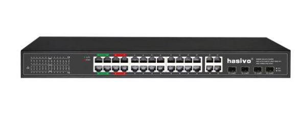 Switch de 24 puertos Full Gigabit Super PoE + 4 GE Combo uplink, 400W, 802.3bt – S5800P-24G-4TC-SUPER hasivo - LA CASA DEL TELEFONO