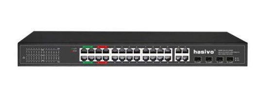 Switch de 24 puertos Full Gigabit Super PoE + 4 GE Combo uplink, 400W, 802.3bt – S5800P-24G-4TC-SUPER hasivo - LA CASA DEL TELEFONO