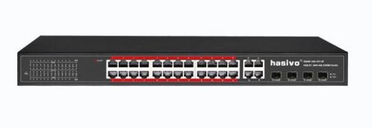 Switch de 24 puertos Full Gigabit Super PoE + 4 GE Combo uplink, 800W, 802.3bt – S5800P-24G-4TC-BT hasivo - LA CASA DEL TELEFONO