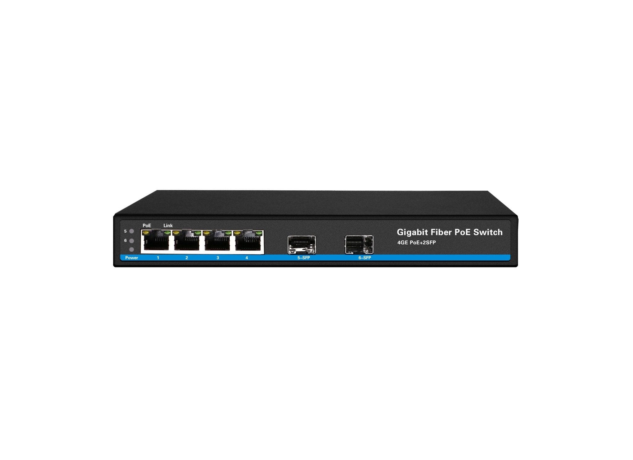 Switch de 4 puertos Full Gigabit PoE + 2GE SFP – S600P-4G-2S-Ai hasivo - LA CASA DEL TELEFONO