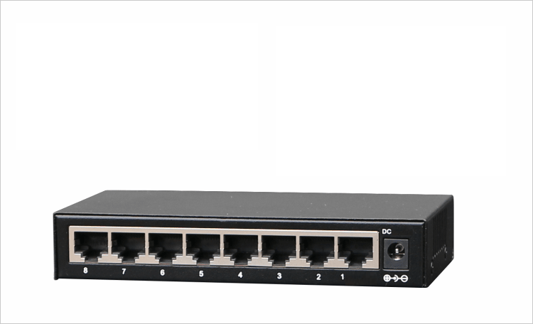 Switch de 8 puertos 10/100M ethernet RJ45 – SW108FE hasivo - LA CASA DEL TELEFONO