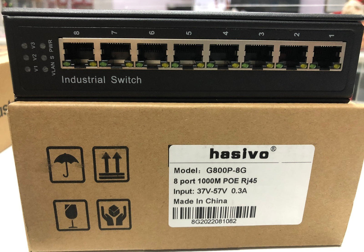 Switch industrial de 8 puertos Gigabit PoE – G800P-8G hasivo - LA CASA DEL TELEFONO