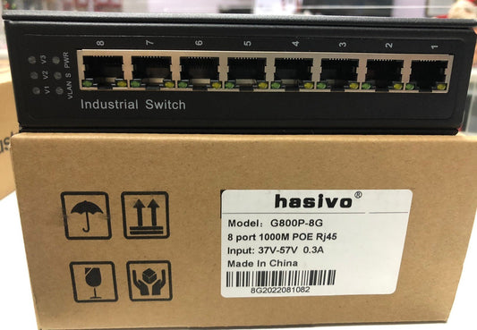 Switch industrial de 8 puertos Gigabit PoE – G800P-8G hasivo - LA CASA DEL TELEFONO