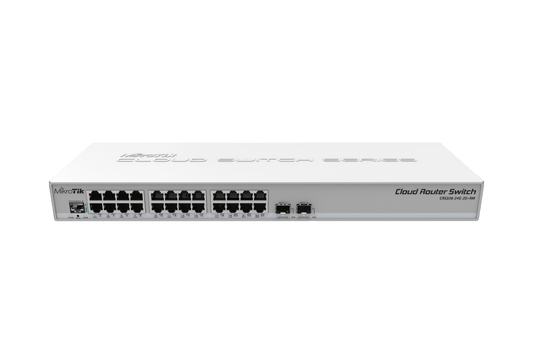 Switch MikroTik CRS326-24G-2S+RM de 24 Puertos Gigabit + 2 SFP+ (10G) Cloud Router Switch - LA CASA DEL TELEFONO