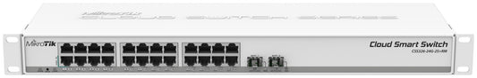Switch MikroTik CSS326-24G-2S+RM Administrable L2 con 24 Puertos Gigabit + 2 SFP+ (10G) - LA CASA DEL TELEFONO