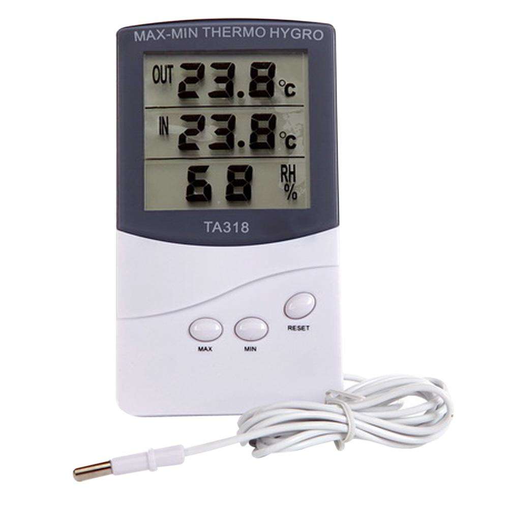 Mini higrómetro termómetro digital con sonda para medir humedad y  temperatura - Tecnopura