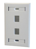 Tapa de pared blanca de 2 salidas y con identificación – LCDT NFPFL22