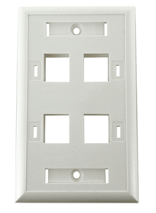Tapa de pared blanca de 4 salidas y con identificación – Miyako 23-N017IV - LA CASA DEL TELEFONO