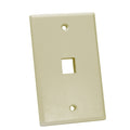 Tapa de pared de 1 puerto en color marfil – Quest NFP-1017