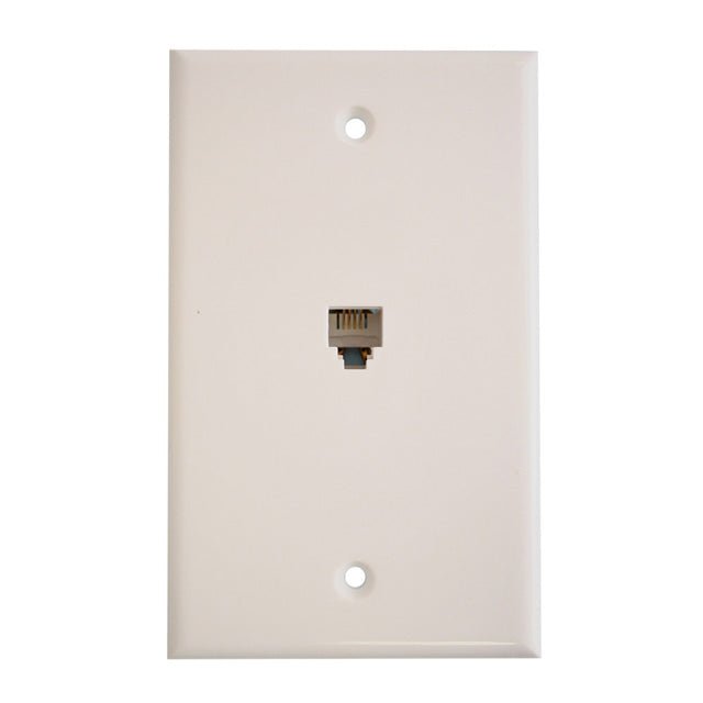 Tapa para teléfono de 1 salida, 4C, RJ-11, color blanco – NTP-2402 Quest - LA CASA DEL TELEFONO