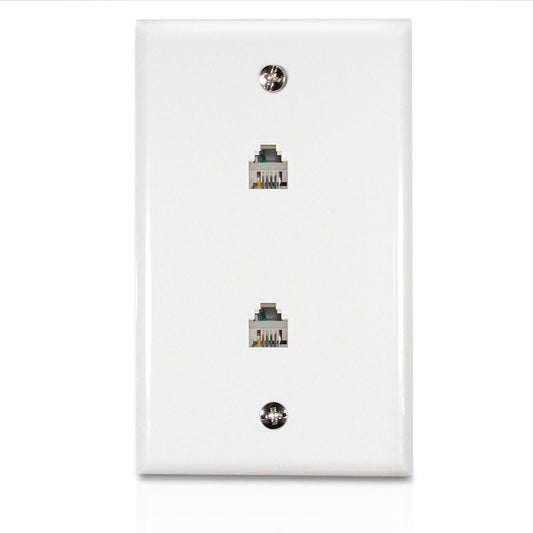 Tapa telefónica de 2 salidas LCDT TLPA12WHITE - LA CASA DEL TELEFONO