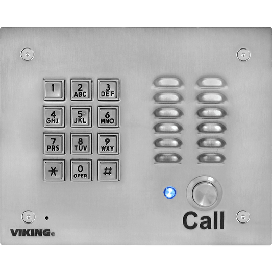 Teléfono de acero inoxidable para control de acceso Viking K-1700-3 - LA CASA DEL TELEFONO