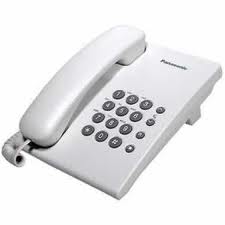 Teléfono de cordón Panasonic KX-TS500 en color blanco - LA CASA DEL TELEFONO