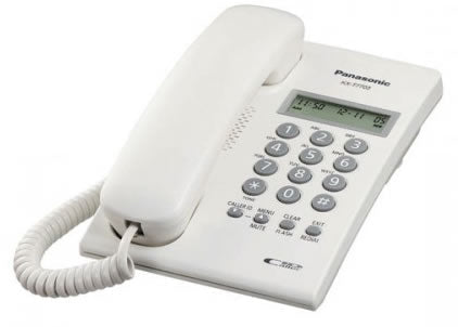Teléfono de mesa con pantalla y función de CID - Panasonic KX-T7703 en color blanco - LA CASA DEL TELEFONO