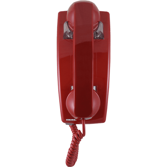 Teléfono de pared rojo con función de LINEA CALIENTE – HOT LINE Viking K-1900W-2 - LA CASA DEL TELEFONO
