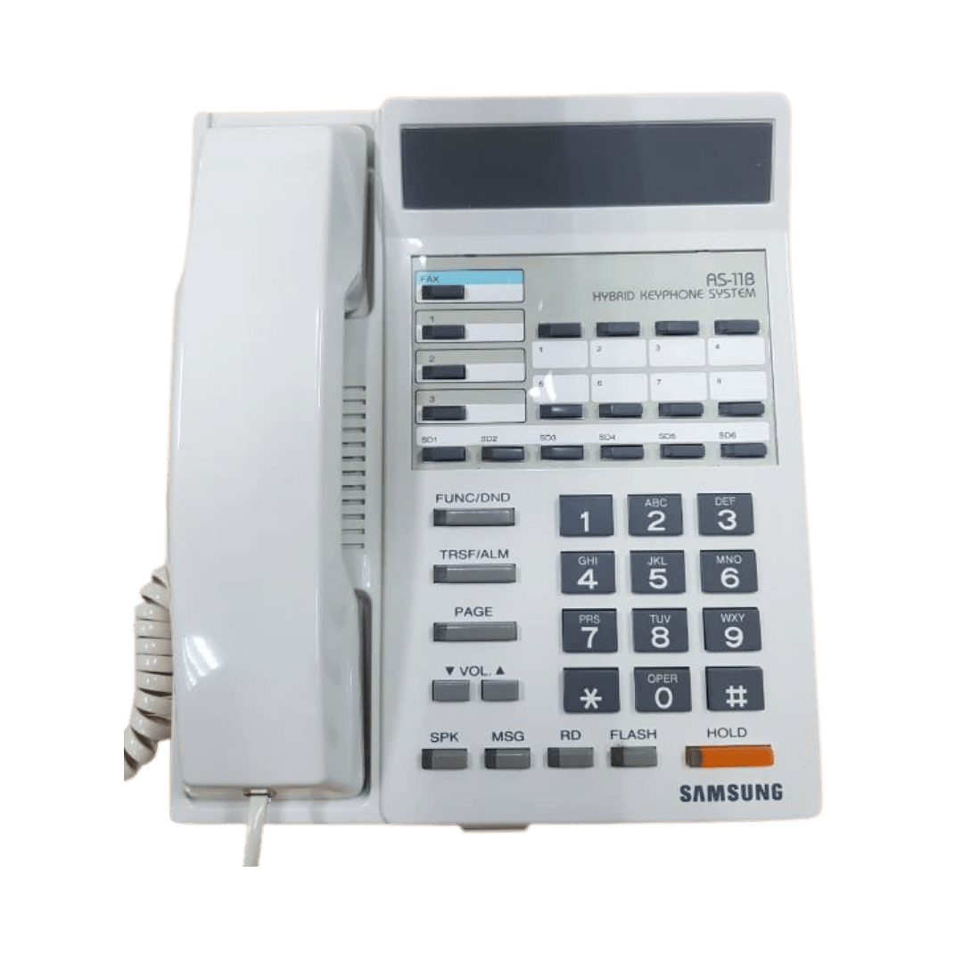 Teléfono Ejecutivo Samsung modelo AS-11B, compatible con central telefónica SKP-308H - LA CASA DEL TELEFONO
