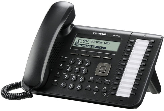 Teléfono IP con pantalla; 2 puertos Ethernet y 24 teclas programables KX-UT133 - LA CASA DEL TELEFONO