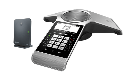 Teléfono IP inalámbrico DECT Yealink CP930W-Base para Sala de Conferencia, incluye estación Base W60B, soporta hasta 8 cuentas SIP - LA CASA DEL TELEFONO