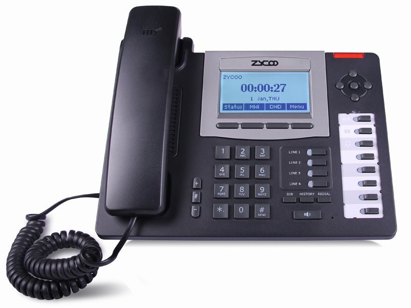 Teléfono IP PoE con pantalla de 3 líneas y teclas programables CooFone-D60 - LA CASA DEL TELEFONO