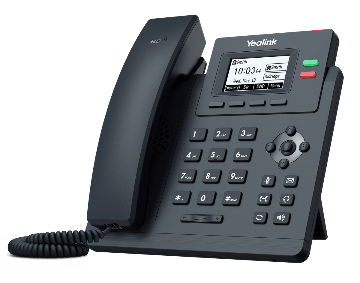 Teléfono IP Yealink SIP-T31P con 2 cuentas SIP, audio HD, PoE y 2 puertos 10/100 Mbps - LA CASA DEL TELEFONO
