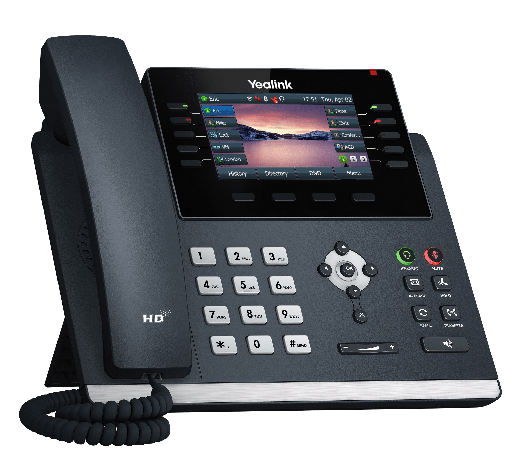 Teléfono IP Yealink SIP-T46U con 16 cuentas SIP, 2 puertos Gigabit, PoE, audio HD - LA CASA DEL TELEFONO