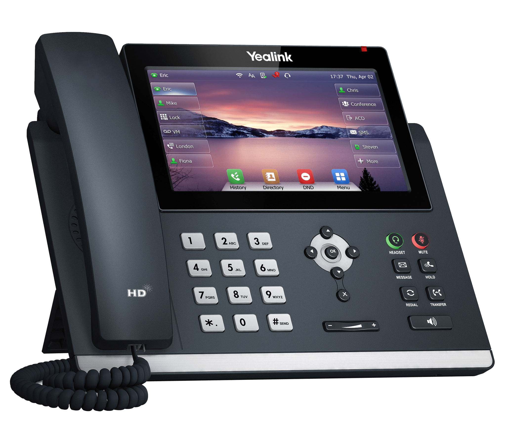 Teléfono IP Yealink SIP-T48U con 16 cuentas SIP, pantalla táctil de 7”, 2 puertos Gigabit, PoE, audio HD - LA CASA DEL TELEFONO