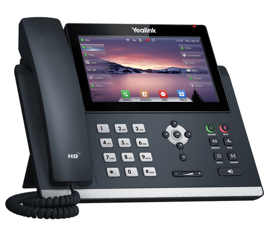 Teléfono IP Yealink SIP-T48U con 16 cuentas SIP, pantalla táctil de 7”, 2 puertos Gigabit, PoE, audio HD - LA CASA DEL TELEFONO