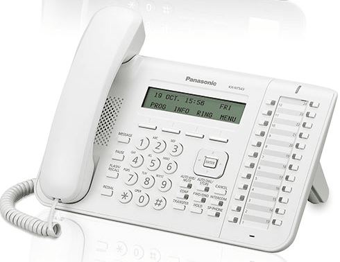 Teléfono propietario IP con pantalla de 3 líneas-Blanco KX-NT543 - LA CASA DEL TELEFONO