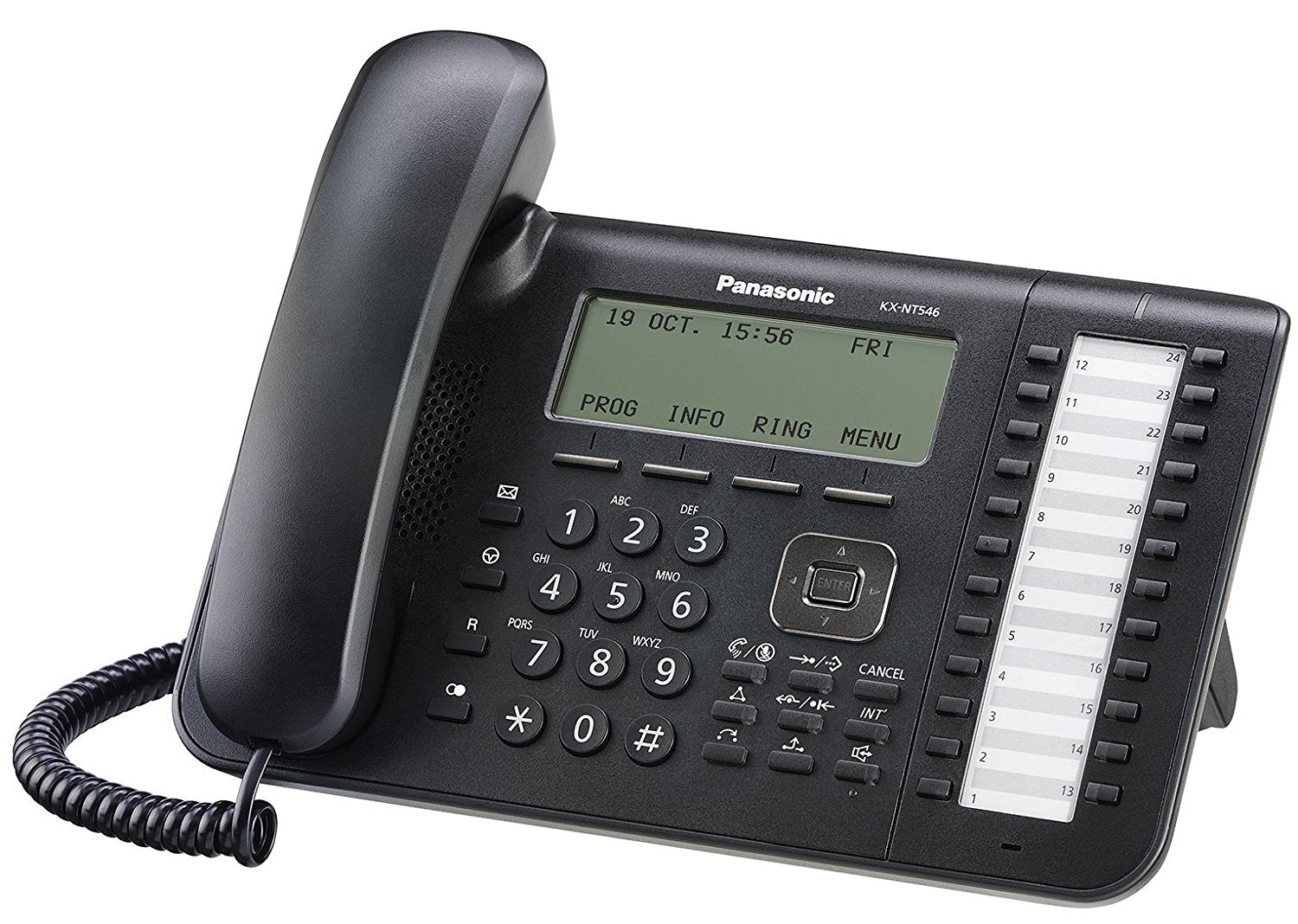 Teléfono propietario IP con pantalla de 6 líneas KX-NT546-Negro - LA CASA DEL TELEFONO