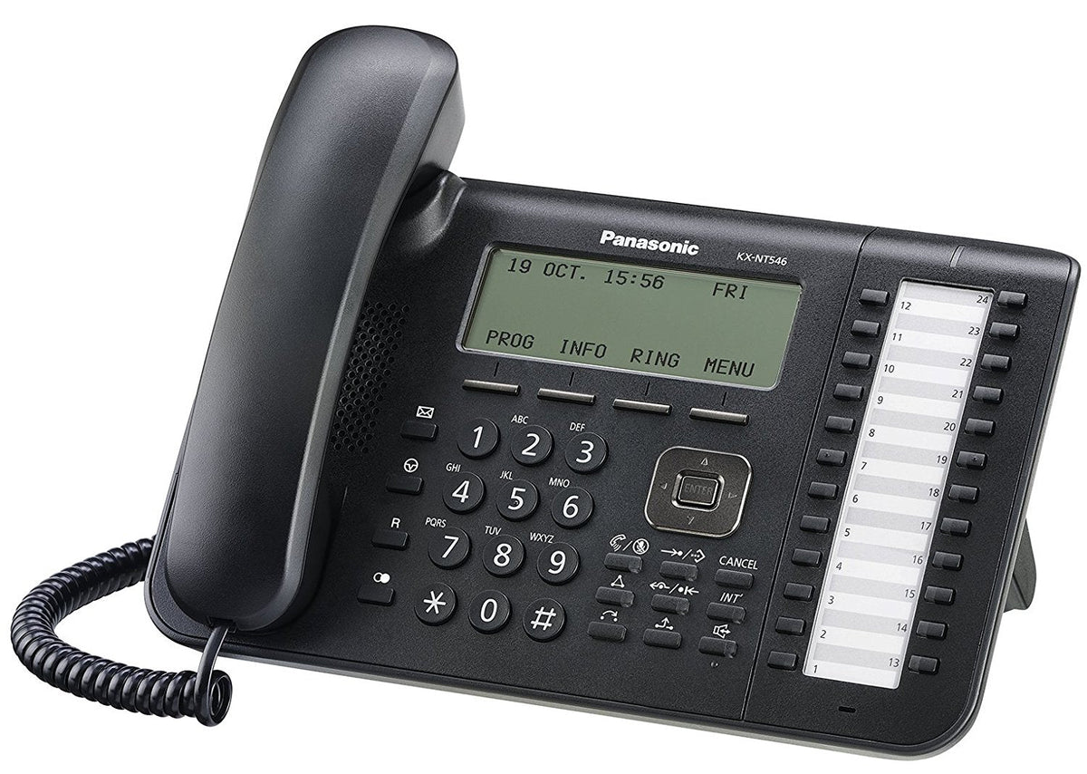 Teléfono propietario IP con pantalla de 6 líneas KX-NT546-Negro - LA CASA DEL TELEFONO