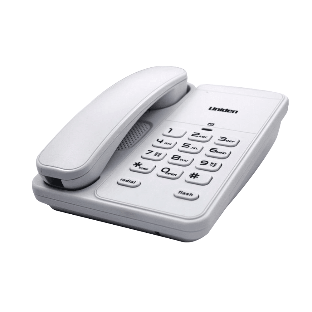 Teléfono sencillo blanco Uniden AS7202 - LA CASA DEL TELEFONO