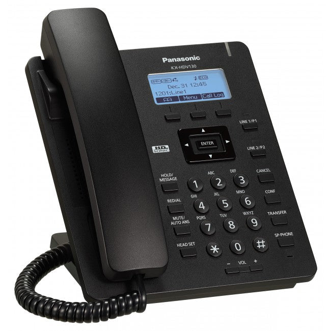 Teléfono SIP Panasonic KX-HDV130, audio en HD, 2 puertos LAN, PoE - LA CASA DEL TELEFONO