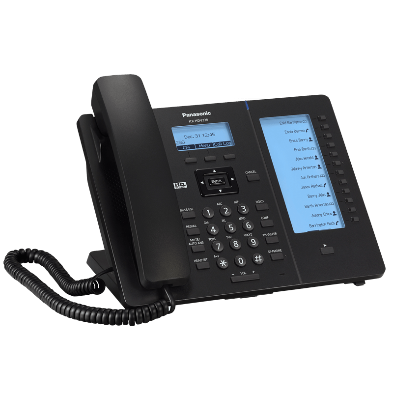 Teléfono SIP Panasonic KX-HDV230, 2 puertos Gigabit, sonido en HD, altavoz full dúplex, PoE - LA CASA DEL TELEFONO