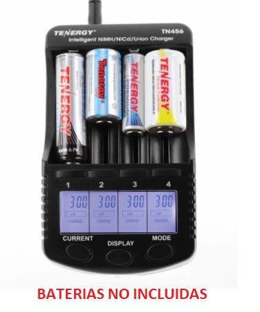 Cargador TODO en 1: baterías de Li-ion / Ni-Mh / Ni-Cd – TN456 Tenergy