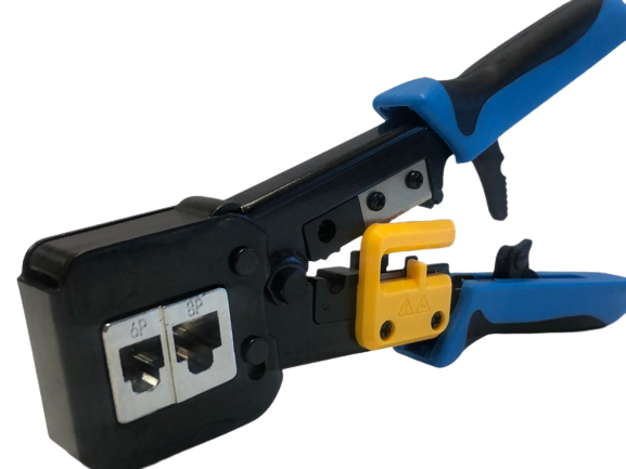 Crimpadora ratchet para conectores de RJ11, RJ12 y conectores EZ RJ45 – TNCM21