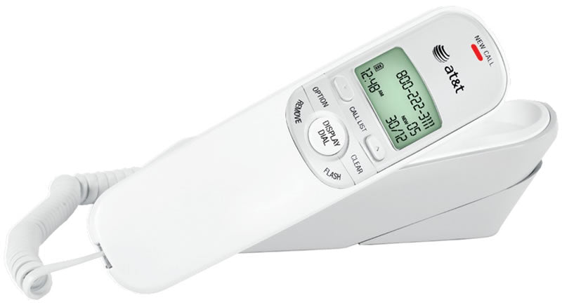 TR1909 – Teléfono fijo tipo trimline con pantalla LCD at&t