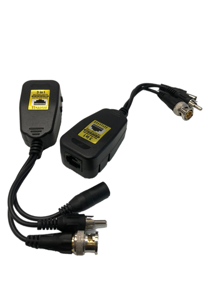 Video balun pasivo 3 en 1, para cámaras AHD / CVI / TVI / CVBS – VB-BDR8MP