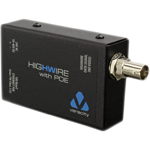 Transceptor Ethernet por cable coaxial con salida PoE – Veracity Highwire VHW-HWPO