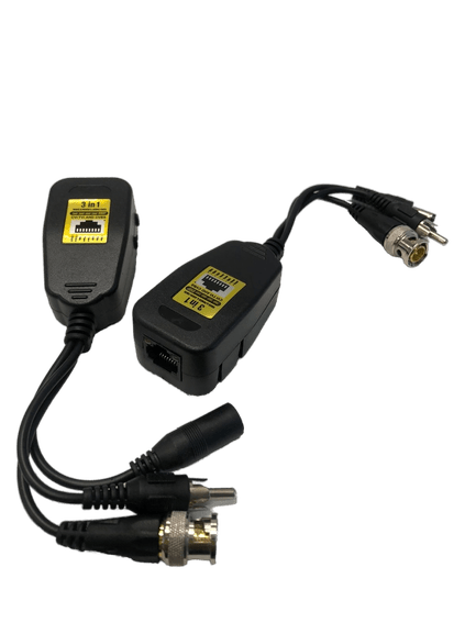 Video balun pasivo 3 en 1, para cámaras AHD / CVI / TVI / CVBS – VB-BDR8MP - LA CASA DEL TELEFONO