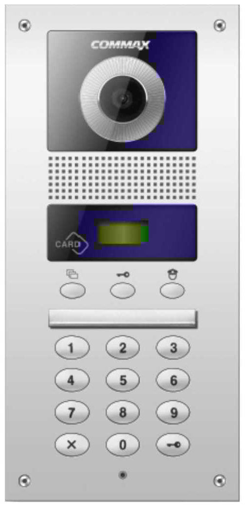 Video botonera digital para edificio DRC-GUC/RF1, para Sistema Gate View de Commax, incluye el módulo RF para uso con tarjetas de proximidad - LA CASA DEL TELEFONO