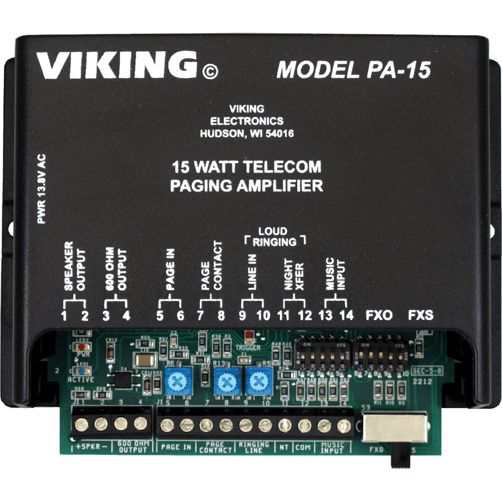 Voceo sobre sistema telefónico Viking PA-15 - LA CASA DEL TELEFONO