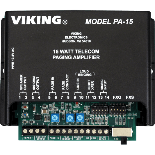 Voceo sobre sistema telefónico Viking PA-15 - LA CASA DEL TELEFONO