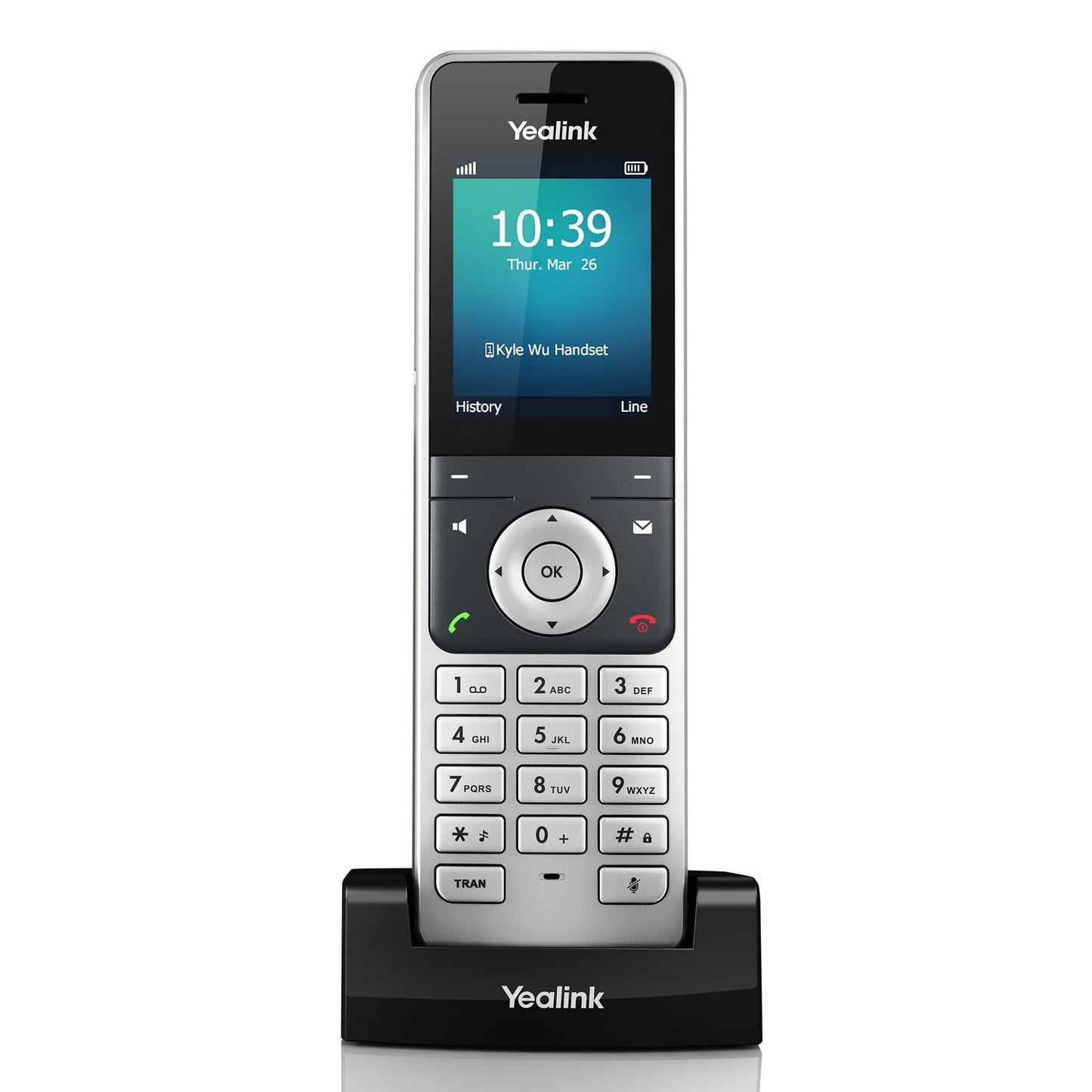 Teléfono IP DECT inalámbrico W56H.  Para registrarse en estación base W60B