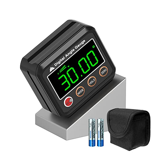 Inclinómetro digital con pantalla LCD y con base magnética